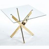 Cross Leg Modern Dining Table, with Round or Square Table Top, Pedestal Dining Table, End Table Leisure Coffee Table - 3 of 4