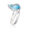 Ross-Simons 1.80 Carat Swiss Blue Topaz Ring With Diamonds in Sterling Silver - 3 of 4