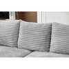 82" Corduroy Sectional Sofa Bed with Pillows & Ottomans - 2 of 4
