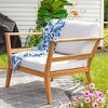 Sunnydaze Bodie Acacia Wood Patio Conversation Set with Loveseat and Armchairs - 3pc - Natural/Bone White - 4 of 4