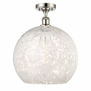 White Mouchette - 1 Light Semi-Flush Mount In Modern Style-17.88 Inches Tall and 13.75 Inches Wide - 1 of 1