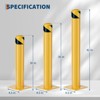 6-Pack 36" Heavy Duty Safety Bollards - Yellow Carbon Steel w/ Reflective Tape & Anchor Bolts, Removable Traffic Posts for Warehouse, Garage - 2 of 4