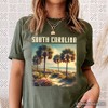 Serene South Carolina State Palmetto Beach Scene T-Shirt, Coastal Tee and Tropical Keepsake Souvenir | OrnamentallyYou - 4 of 4