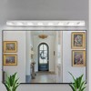 Dolonm Modern Chrome LED Vanity Light, Square Acrylic Lampshades Wall Mount Fixture for Bathroom, Mirror Lighting - 3 of 4