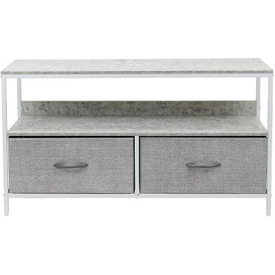 Sorbus 2 Drawer TV Stand Dresser with Wood Top