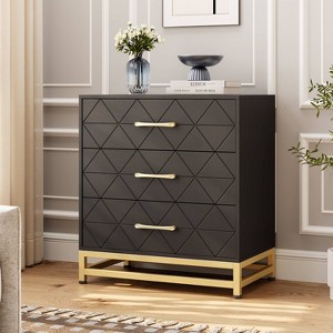 Zstar 3 Drawer Nightstand Dresser for Bedroom, Closet - 1 of 4