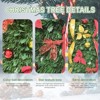 APRILSOUL Pop-Up Christmas Tree with 150 Warm White UL Lights ¨C Pre-Decorated with Red & Gold Ornaments, Flowers - 3 of 4