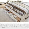 SinCiDo Farmhouse Bed, with an 80" Storage Cabinet, 2 Large Storage Drawers, & Bed Frame Equipped with a Headboard and Storage Stool, Antique White - 4 of 4