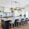 LLHZSY 3-Light Modern Linear Chandelier Brass Cluster Dome Kitchen Island Light - W53 1/5" - 4 of 4