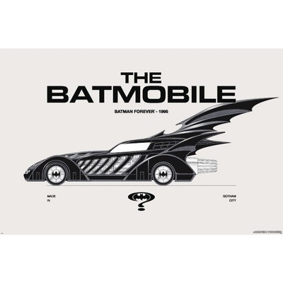 Trends International DC Comics Batman: 85th Anniversary - The Batmobile 1995 Framed Wall Poster Prints