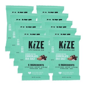 Kize Almond Butter Chocolate Sea Salt Bar - 10 bars, 1.5 oz - 1 of 4