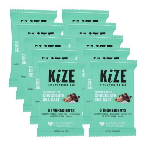 Kize Almond Butter Chocolate Sea Salt Bar - 10 bars, 1.5 oz - image 1 of 4