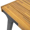 FURNIinspire Patio End Table, Waterproof Portable Patio Small Side Table for Garden, Balcony, Courtyard, Poolside, Patio, Brown, 69"*32"*30" - 2 of 4