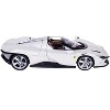 Ferrari Daytona SP3 White Metallic with Silver Stripes "Signature Series" 1/18 Diecast Model Car by Bburago - 3 of 4