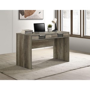 PAGED Contemporary Home Office Desks Multi-Function Writing Desk with Two Drawers, Wooden Computer Desk for Living Room, Study - 1 of 4