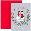 Masterpiece Studios Hollyville 16-Count Boxed Christmas Cards & Envelopes in Keepsake Box, 7.8" x 5.6", Snow Buddies (912300) - 2 of 2