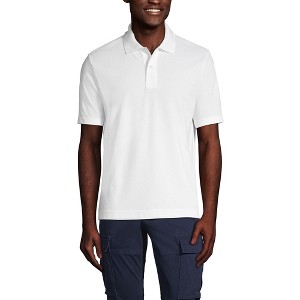 Lands' End Men's Short Sleeve Basic Mesh Polo Shirt - 1 of 3