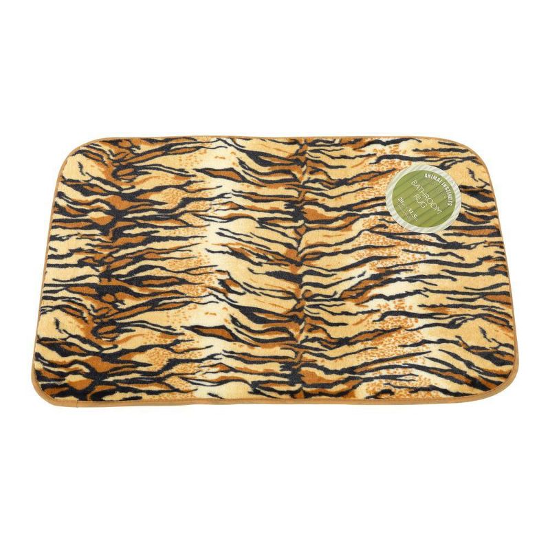 Tiger Faux Fur Bath Mat - Multi 20in x 31in by Carnation Home Fashions, 1 of 5