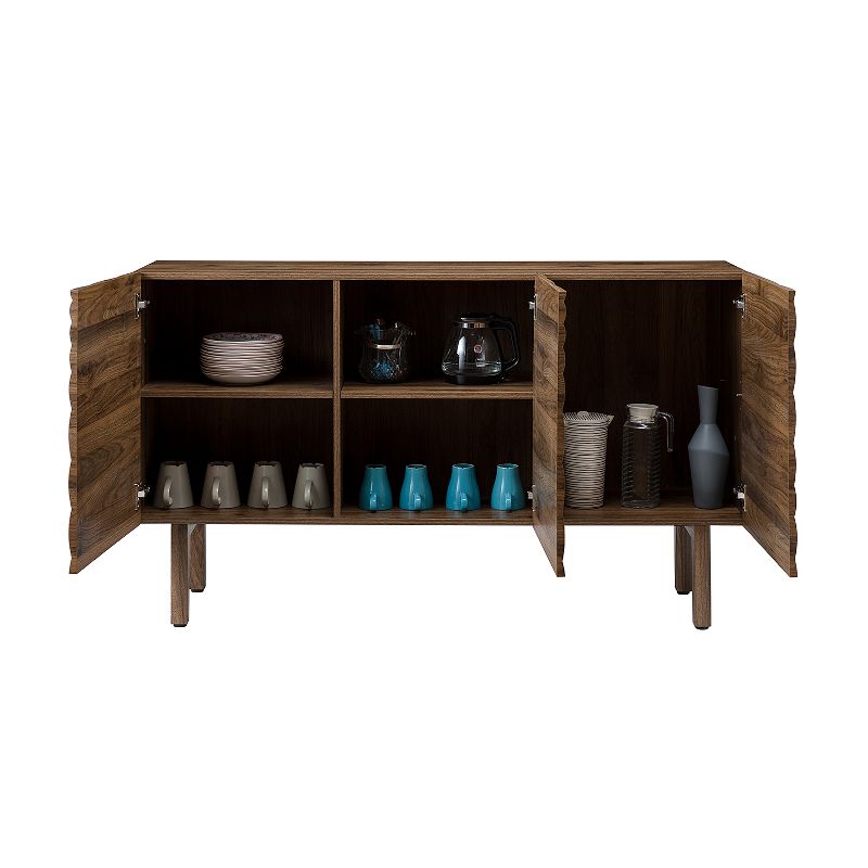 Mopsus 58" Mordern Storge Cabinet with Solid Wood Legs | KARAT HOME, 4 of 12