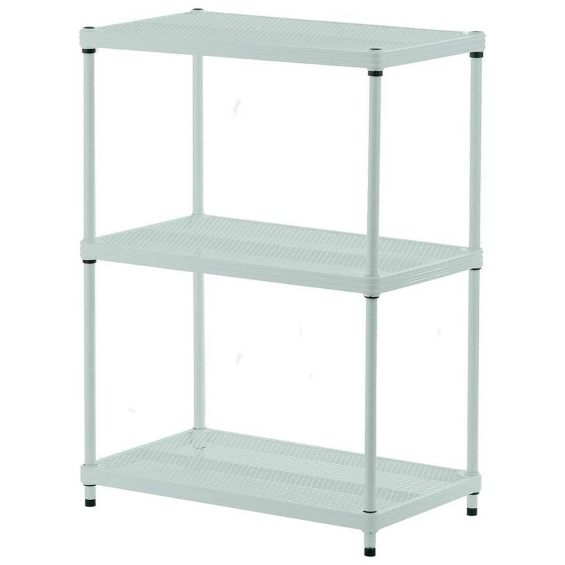 Design Ideas MeshWorks 3 Tier Full-Size Metal Storage Shelving Unit Rack for Kitchen, Office, and Garage Organization, 23.6” x 13.8” x 31.5,” Green, 1 of 8