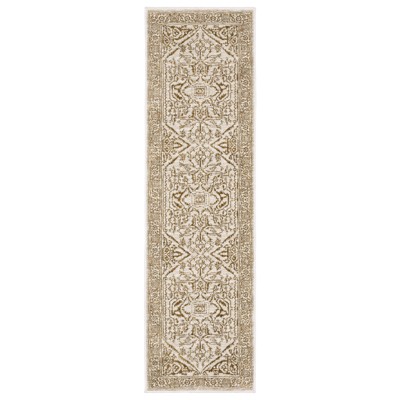 Oriental Weavers Intrigue INT03 Ivory/ Gold Indoor Area Rug - 2'3" x 7'6"