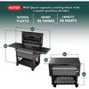 Keter 89.8 Qt Portable Outdoor Patio Cooler Ice Chest, Beverage Party Bar Cart Table with Swivel Wheels, Shelves, and Bottle Opener, Graphite - 2 of 4
