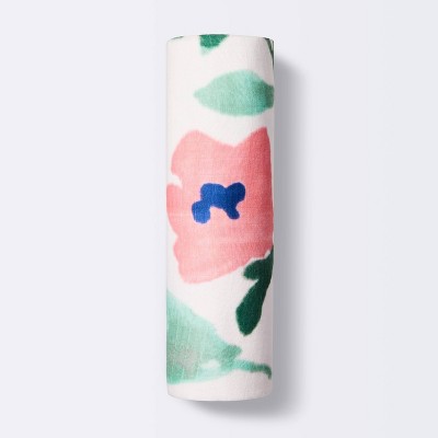 Image of Muslin Swaddle Blanket In Bloom - Pink - Cloud Island™