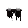 5pc Orleans High Back Chair Dining Set Cream/Black - Boraam: Mid-Century Modern, Rubberwood Frame, Polyester Upholstery - 4 of 4