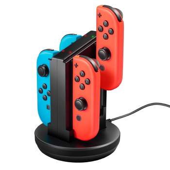 Insten Charger for Nintendo Switch & OLED Model Joy Con Controller, 4 in 1 USB Charging Station Dock Stand Accessories