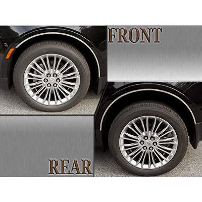 QAA is Compatible with 2017-2020 Cadillac XT5 4 Piece Stainless Wheel Well Accent Trim, 0.5" Width WQ57260