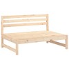 vidaXL Garden Middle Sofa Natural Solid Pine Wood Medium Modular - 2 of 2