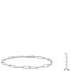 Steeltime Ladies stainless steel paper clip link anklet. Color Options: Silver, Gold - 3 of 4