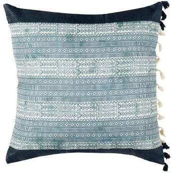 Linney Pillow - Deep Blue/Grey - 16" x 16" - Safavieh .