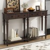 CAVINAS 60 inch Console Table with 4 Drawers,Retro Entryway Table with Open Shelf for Living Room,Hallway - 2 of 4