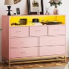 Zstar Modern 7 Drawers with Led Lights and Charging Station for Living Room, Hallway - 3 of 4