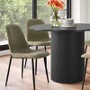 5-Piece 41.5" Dining Set for 4,Pedestal Black Round Dining Table with 4 Armless Dining Chair for Living Room,Dining Room,Farmhouse-Tanpinhause - 3 of 4