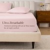 260 Thread Count Organic Cotton Percale Fitted Sheet by Bare Home - 3 of 4