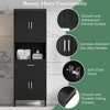 Whisen 70.9” Multifunctional Water-Resistant Tall Bathroom Storage Cabinet with Adjustable Shelves, Soft-Close Doors - 4 of 4