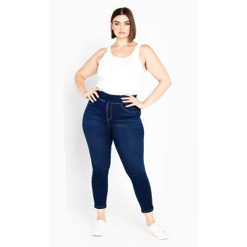 AVENUE | Women's Plus Size Supima® High Rise Legging Navy - tall - 14W/16W