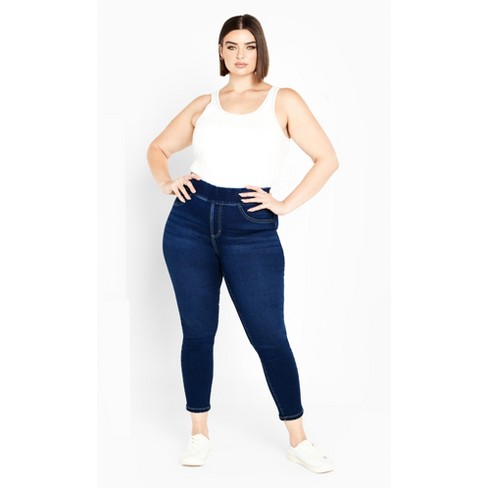 Avenue  Women's Plus Size Supima® High Rise Legging Navy - Tall