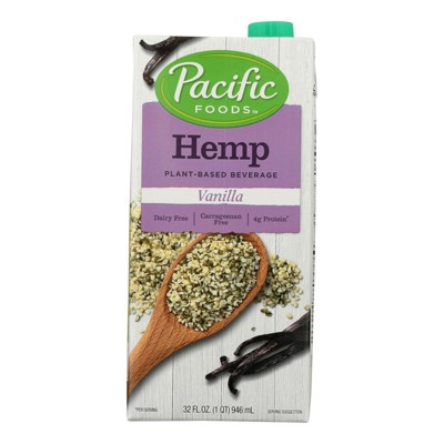 Pacific Foods Vanilla Hemp Plant-Based Beverage - Case of 12/32 oz
