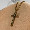 Cross Pendant Necklace - HTUTWOO™ Metal Titanium Steel Cross Pendant Necklace, for Mother, Daughter, Sister, Friends and Everyday Wear - 3 of 4