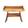 24" Satori ED991 Wide Teak Shower Stool for Shaving Legs - EcoDecors: Rectangular Bathroom Bench, Non-Upholstered - 4 of 4