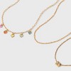 Girls' Multi Hearts Initial Necklace Set - art class™ - 3 of 3