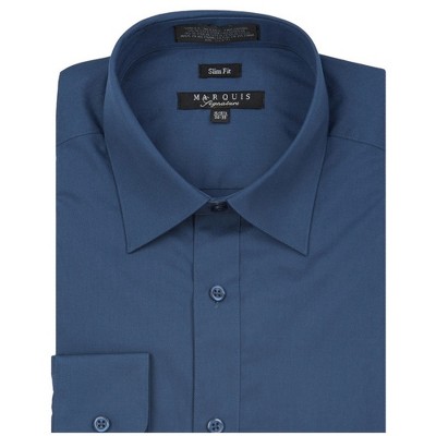 Marquis Men's Long Sleeve SLIM FIT Dress Shirt