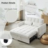 52.8" Pull-Out Sleeper Loveseat with Adjustable Backrest, 3 USB Ports & Lumbar Pillows - Chenille Tufted Sofa Bed for Small Spaces - 3 of 4