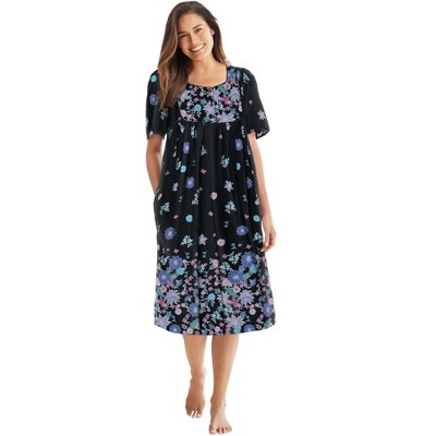 Only Necessities Plus Size Mixed Print Short Lounger