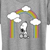 Women's - Peanuts - Snoopy Looking Up Rainbow Short Sleeve Graphic T-Shirt - 2 of 4