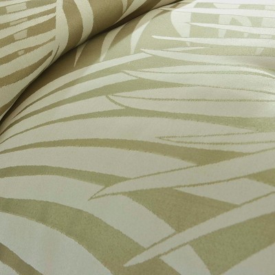 Soft Green Jacquard Tropical Comforter Set, California King