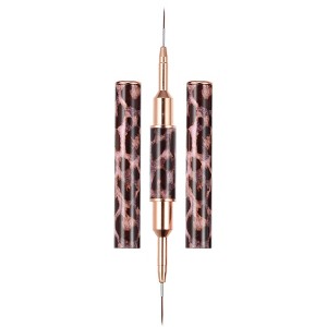 Unique Bargains Nail Art Liner Brushes Nails Gel Polish Painting Nail Art Design Brush Pen Set Nail Dotting Painting Drawing Pen Tool Leopard Print - 1 of 4
